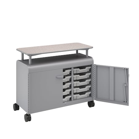 Smith Trades Industrial Storage Cabinet, 37 in H, 43 in W, Platinum 320115000PPGNBPPCLR